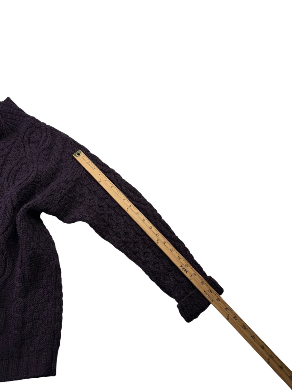 Aran Crafts Ireland 100% Merino Wool Cable Knit Full Zip Cardigan Sweater - Picture 9 of 9